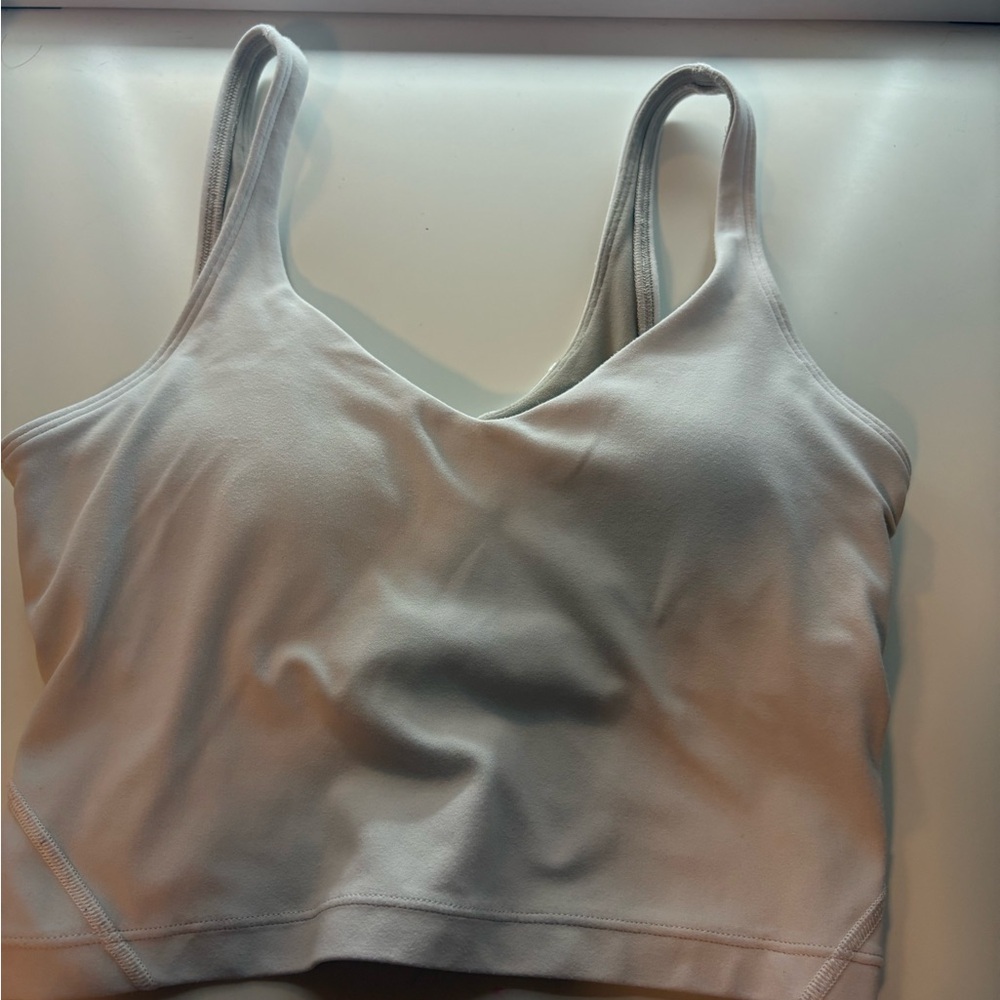 Women's White align tank